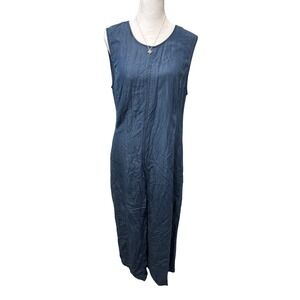 Vinton Sleeveless Wide Leg Jumpsuit Dark Wash Denim Blue Size M NEW C2097T005